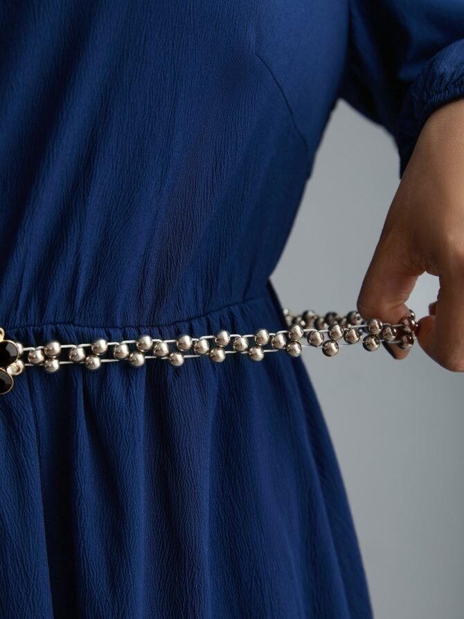 Floral Pearl Beaded Waist Belt - Image 5