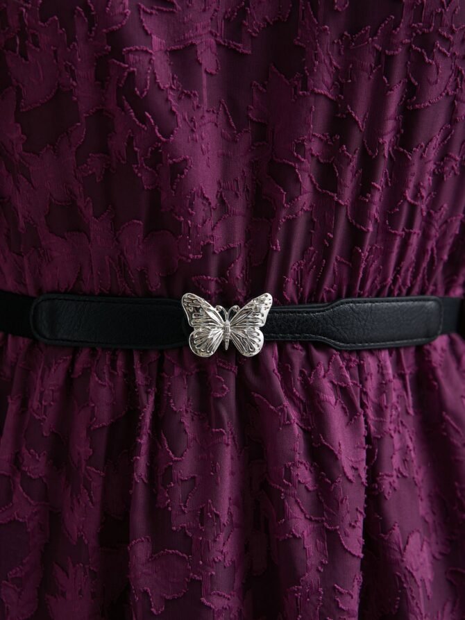Butterfly Buckle Stretch Waist Belt - Image 3