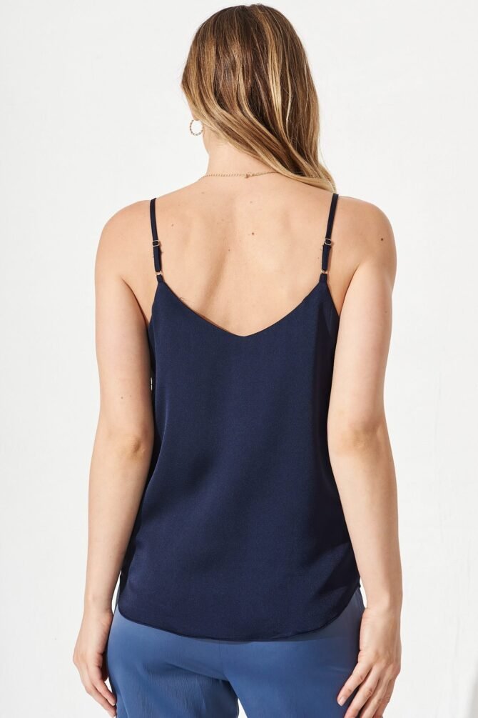Top In Navy Satin - Image 5