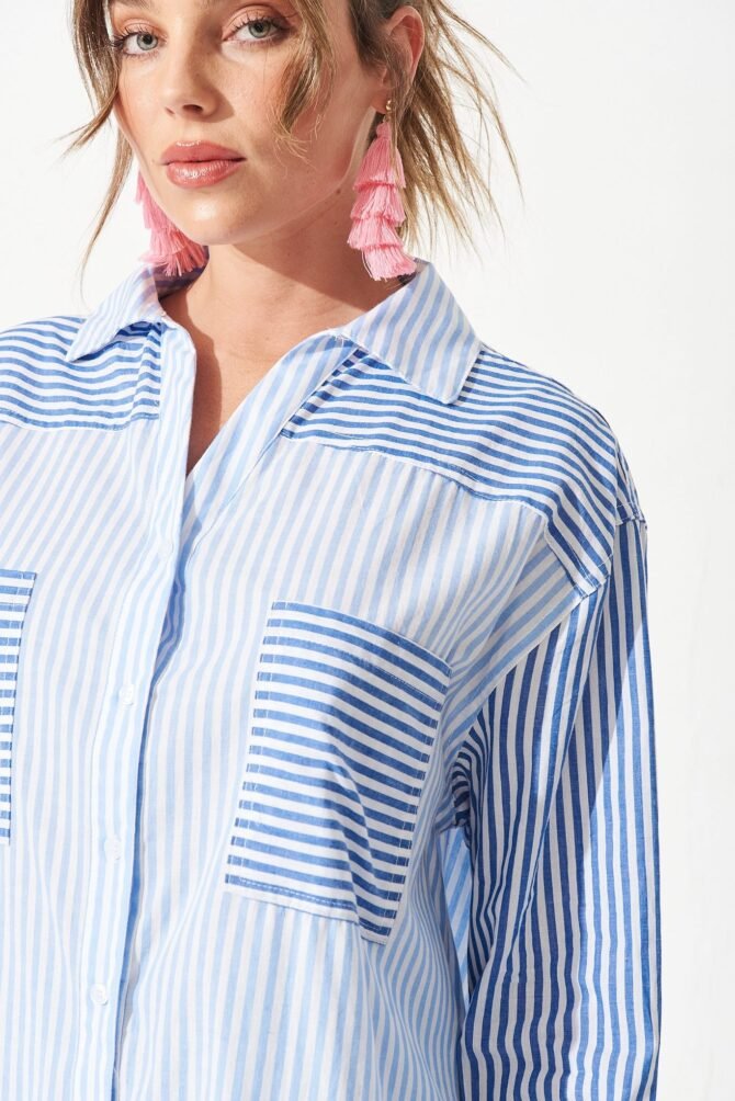 Shirt In Blue Stripe - Image 6
