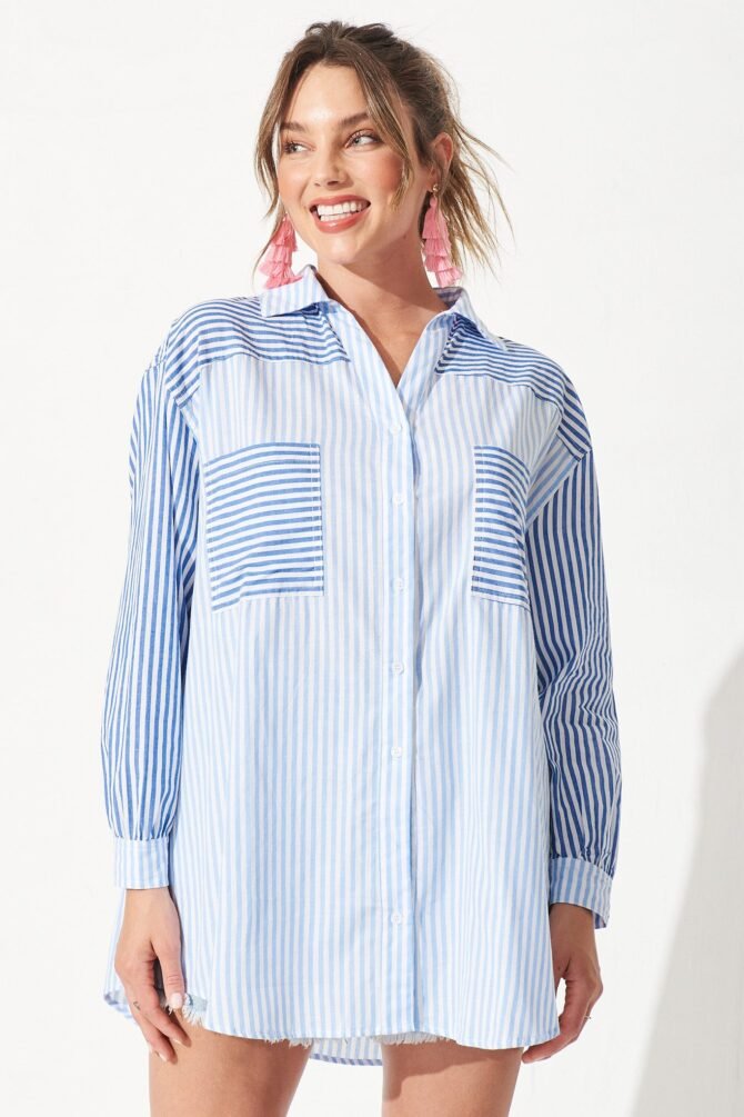 Shirt In Blue Stripe - Image 2