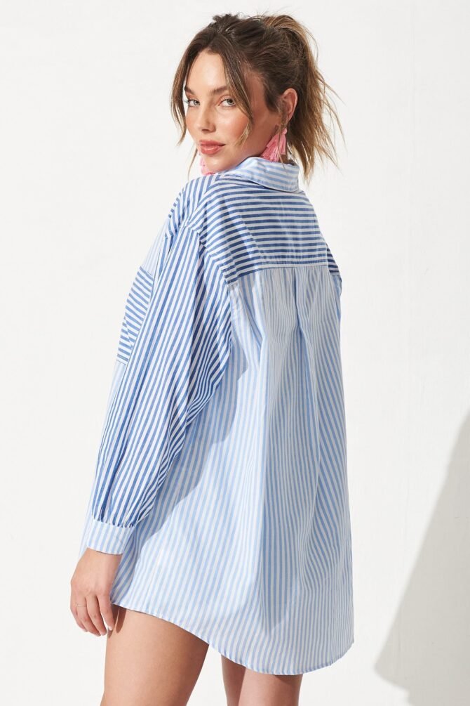 Shirt In Blue Stripe - Image 4