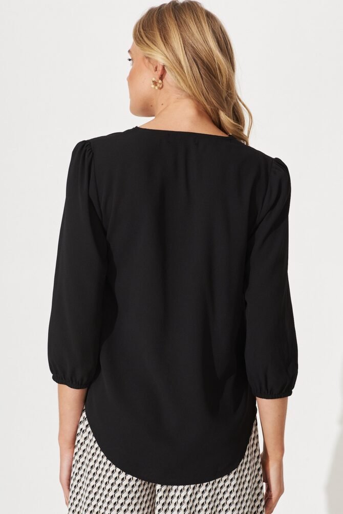 Zip Top In Black - Image 5