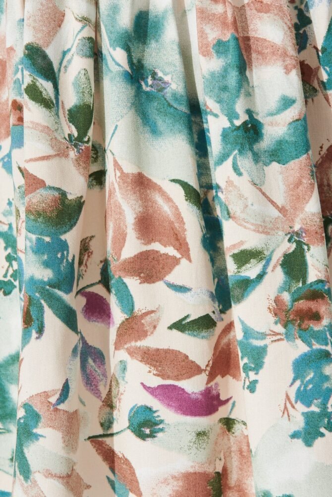 Top In White With Teal Floral - Image 7