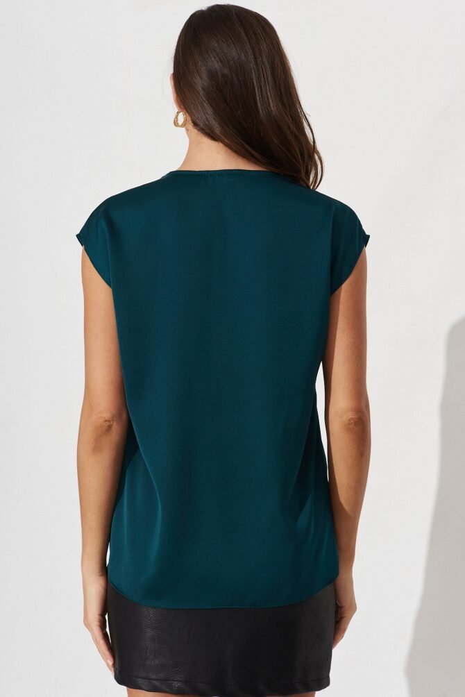 Top In Emerald Satin - Image 5