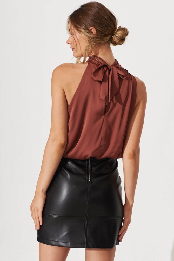 Top In Chocolate Satin - Image 3