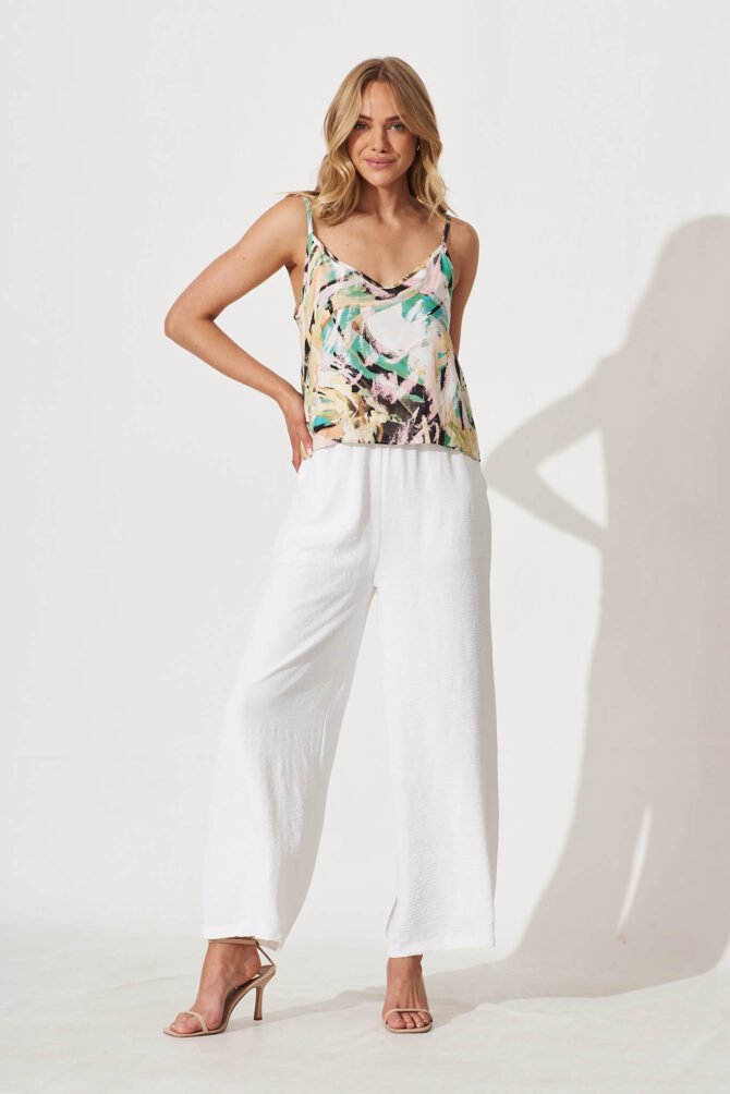 Top In Multi Brushstroke Print - Image 8