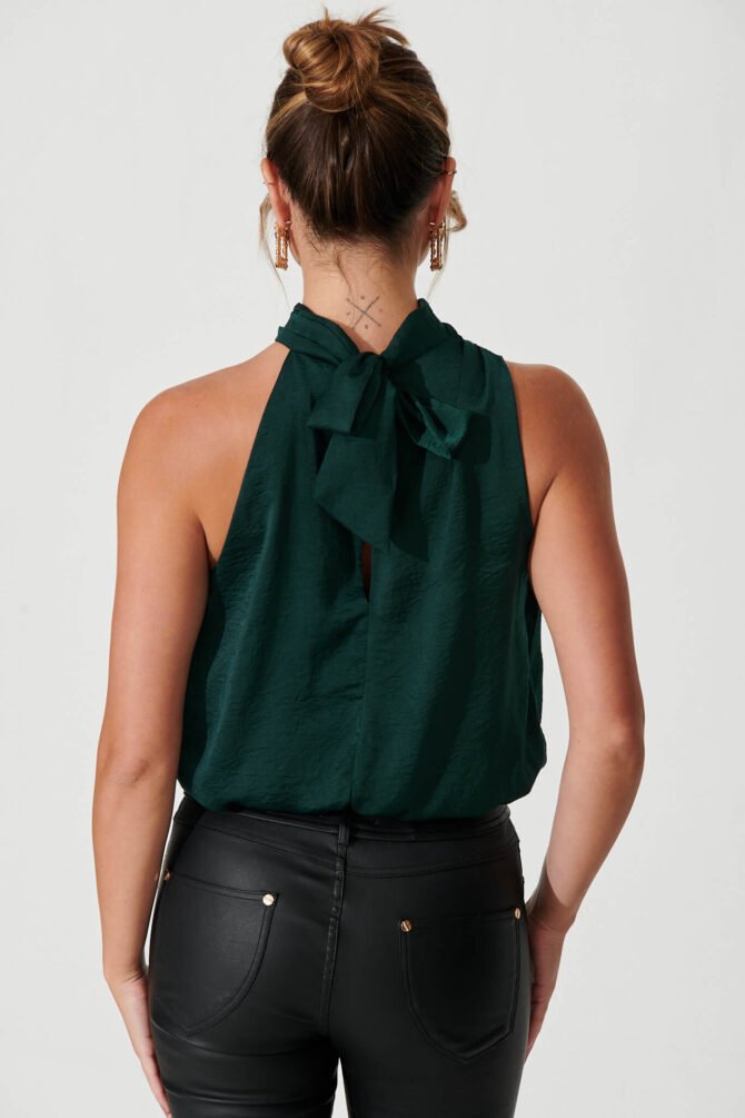 Top In Emerald Satin - Image 4