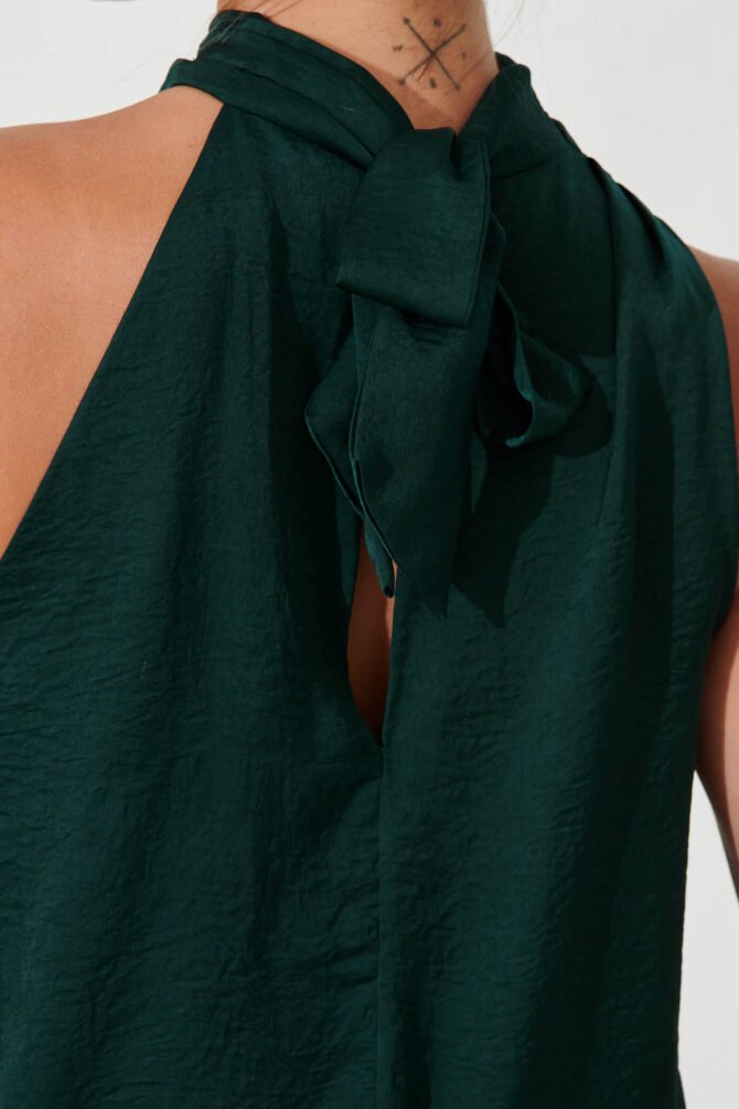 Top In Emerald Satin - Image 6