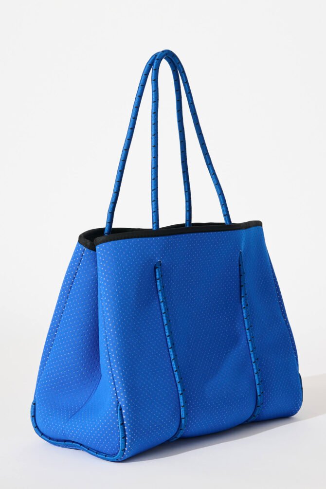 Neoprene Tote Bag In Cobalt Blue - Image 2