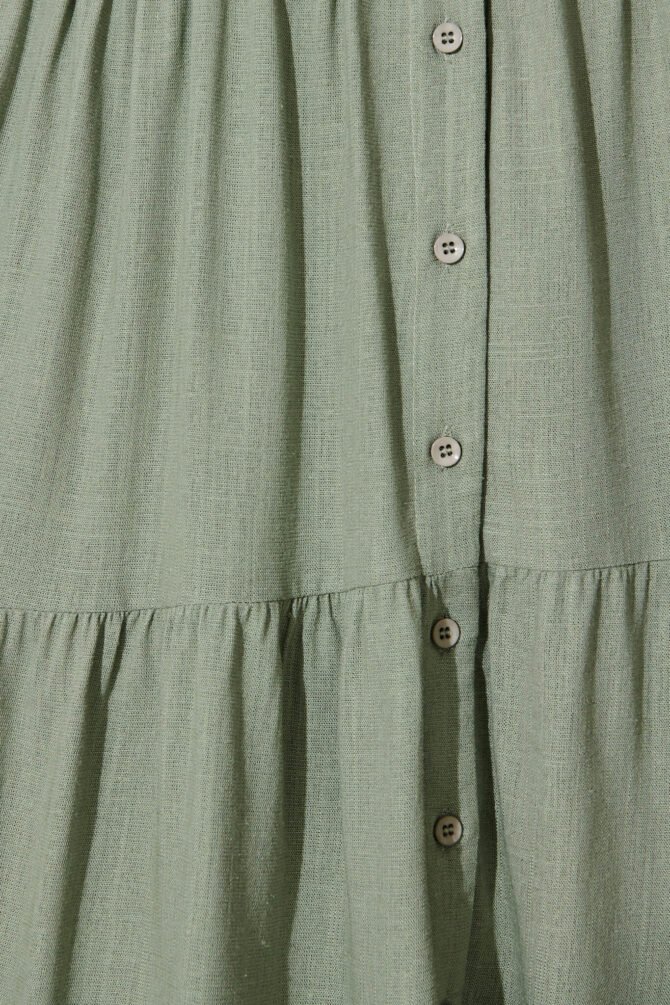 Dress in Khaki Linen Blend - Image 6