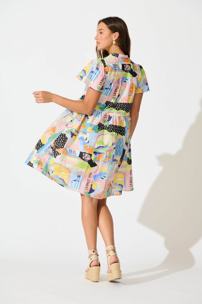 Dress in Multi Summer Print Cotton - Image 4