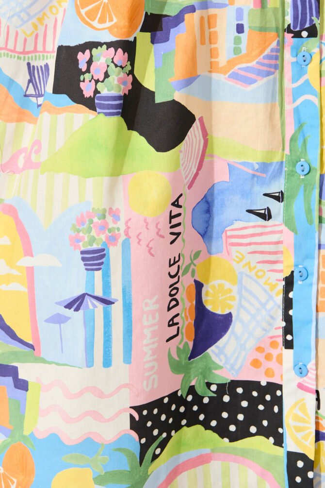 Dress in Multi Summer Print Cotton - Image 6