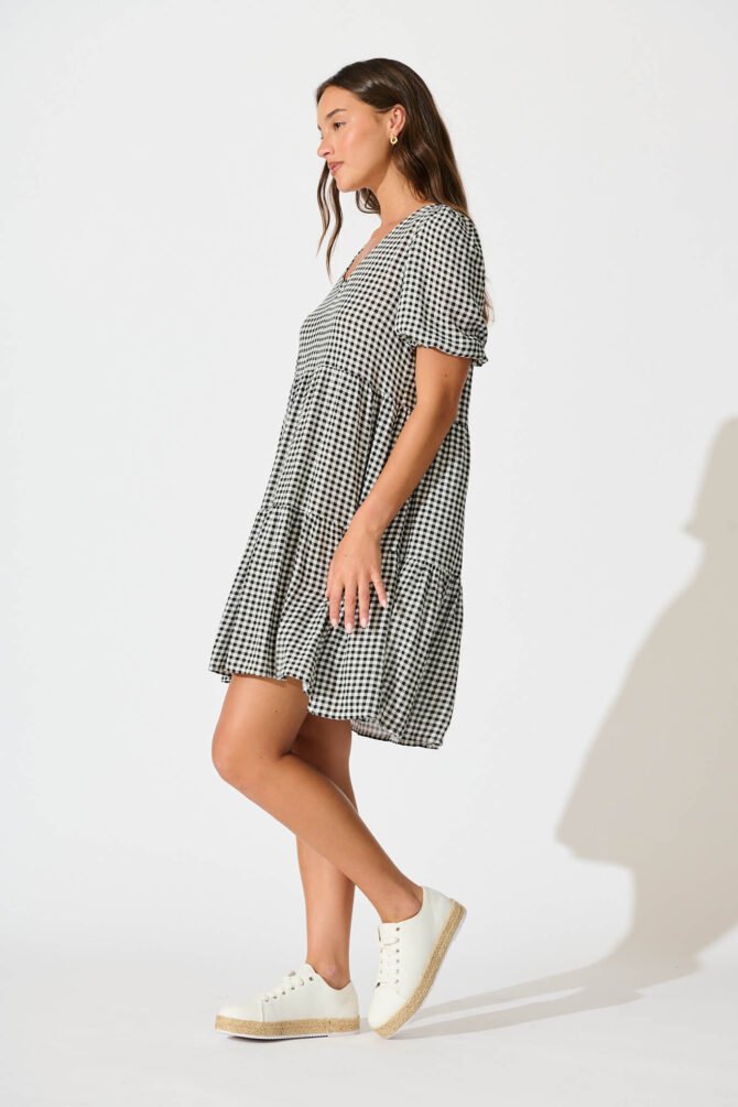 Dress in Black Gingham - Image 3