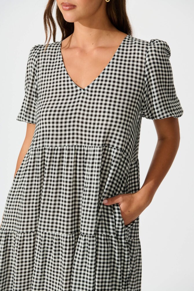 Dress in Black Gingham - Image 5