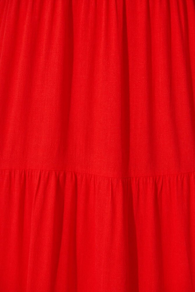 Maxi Sundress in Red Linen Blend - Image 6