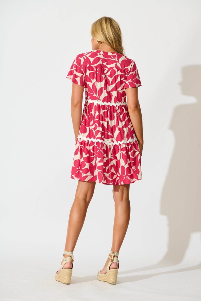 Dress In Pink Leaf - Image 4