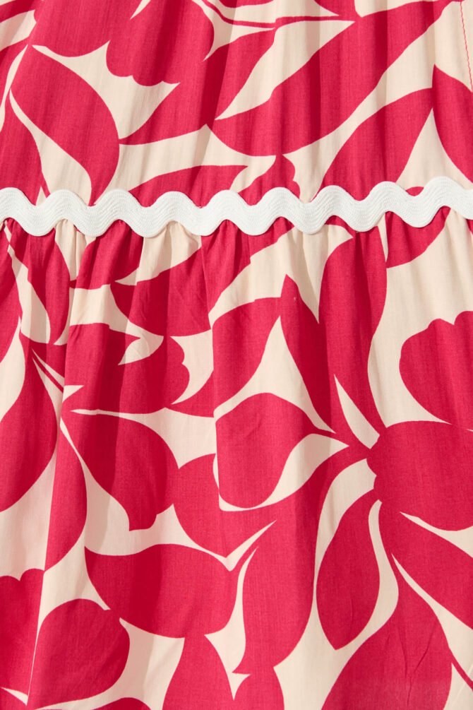 Dress In Pink Leaf - Image 6