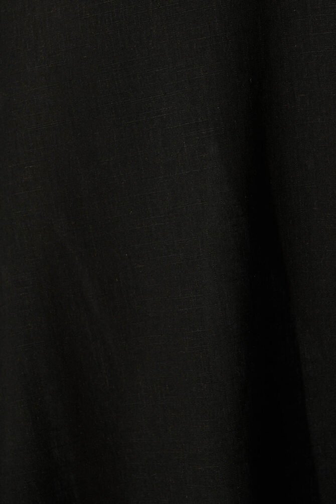 Maxi Dress in Black Linen Blend - Image 6