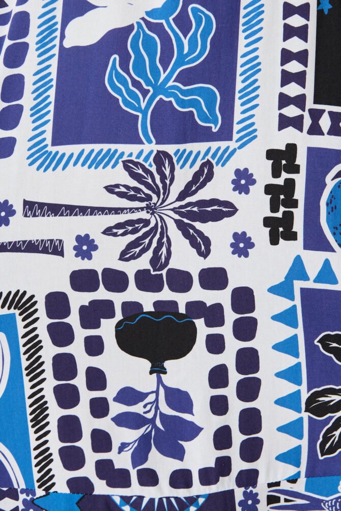 Sundress in Blue Patchwork with Ric Rac Trim - Image 6