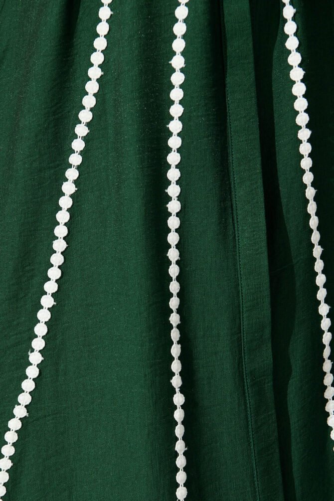Maxi Shirt Dress in Emerald Green - Image 6