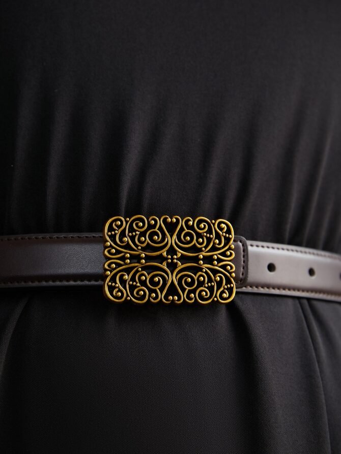 Vintage Metal Buckle Belt - Image 4