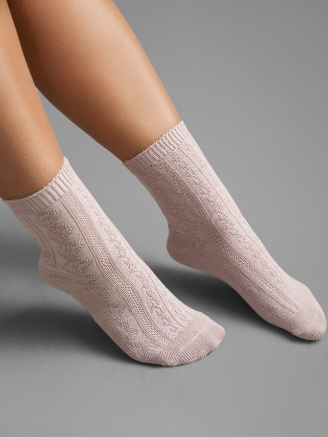 3 pairs Plain Textured Mid-Calf Socks - Image 5