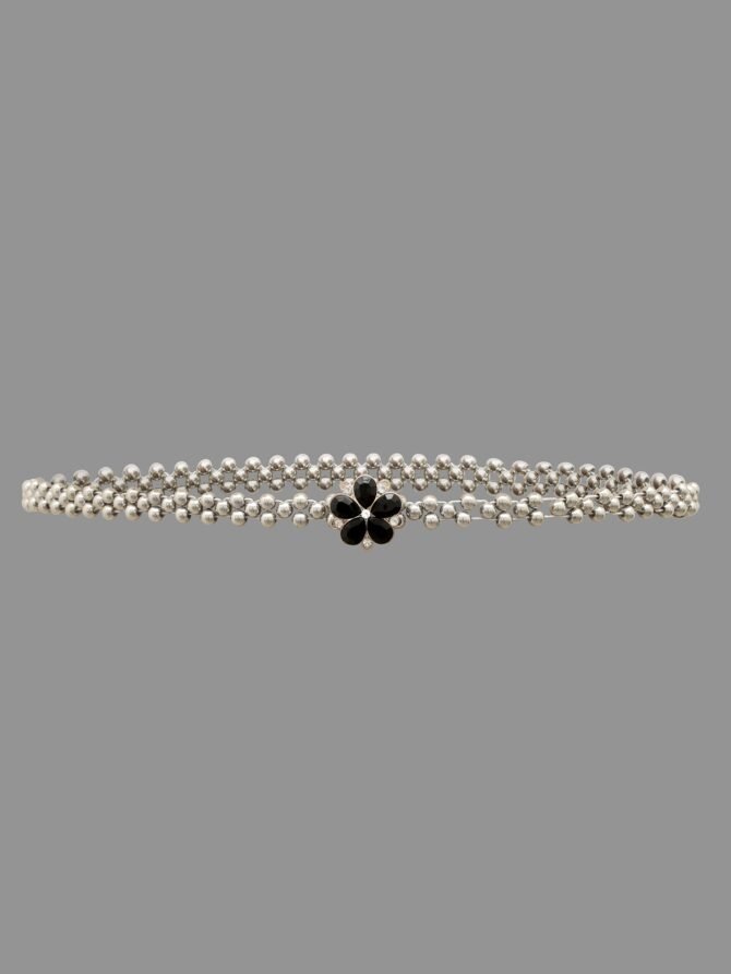 Floral Pearl Beaded Waist Belt - Image 2