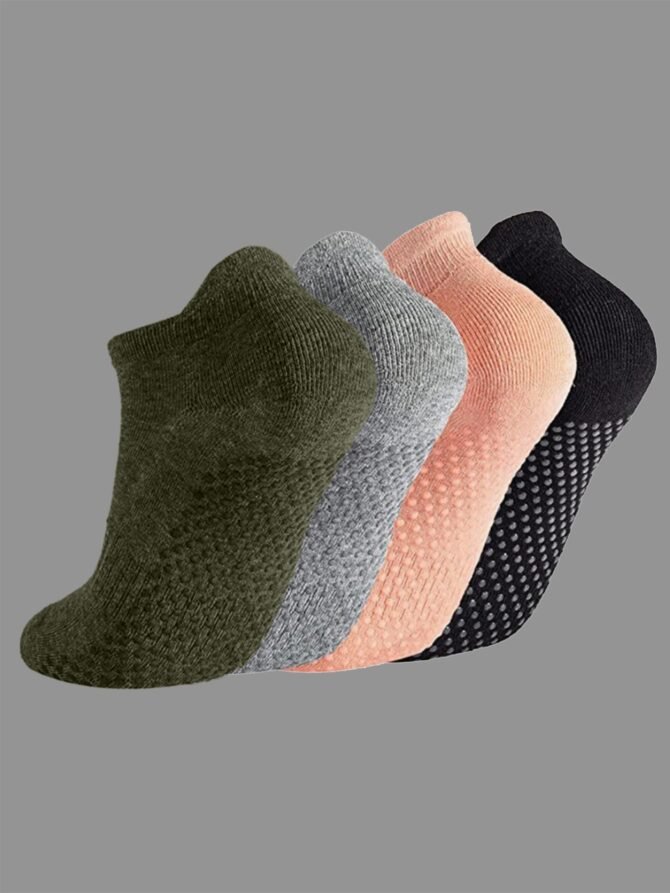 4 Pairs Non Slip Socks Socks - Image 2