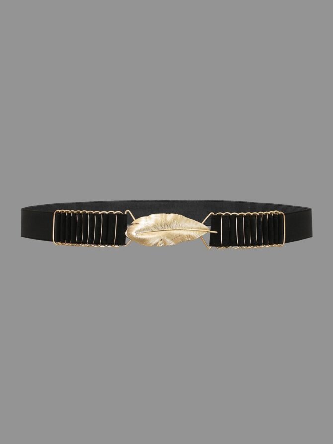 Feather Buckle Detail Waist Belt - Image 2