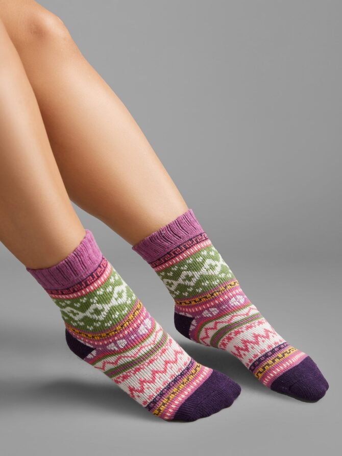 3 Pairs Geometric Textured Socks - Image 4