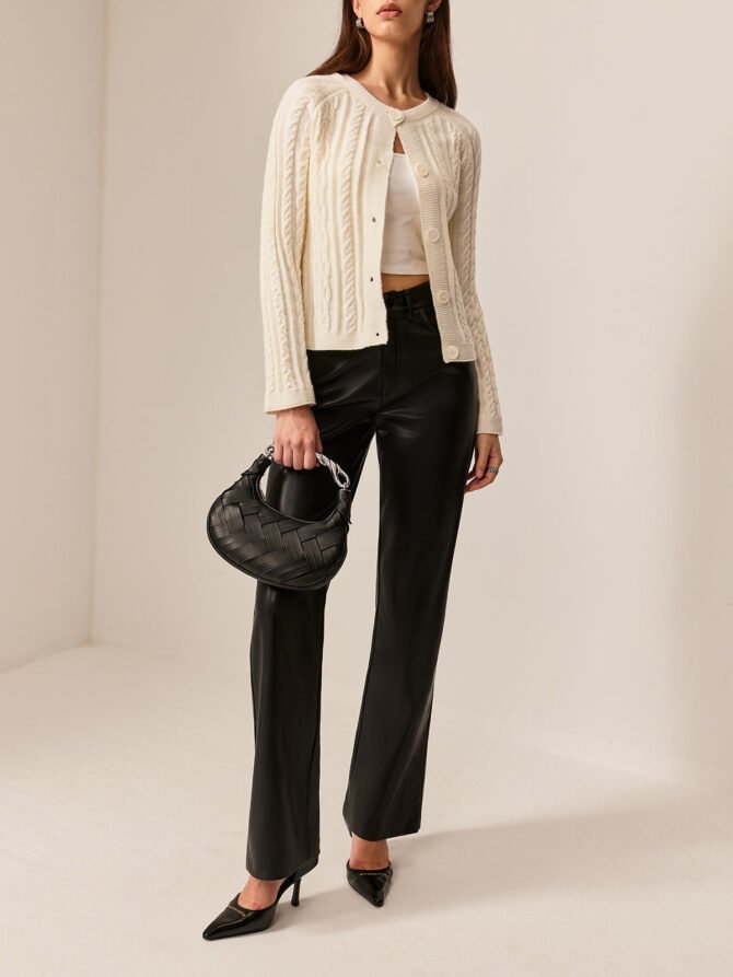 Button Down Cable Knit Outerwear - Image 4
