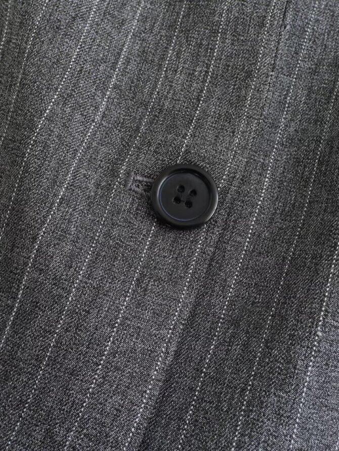 Pinstripe Lapel Blazer - Image 4