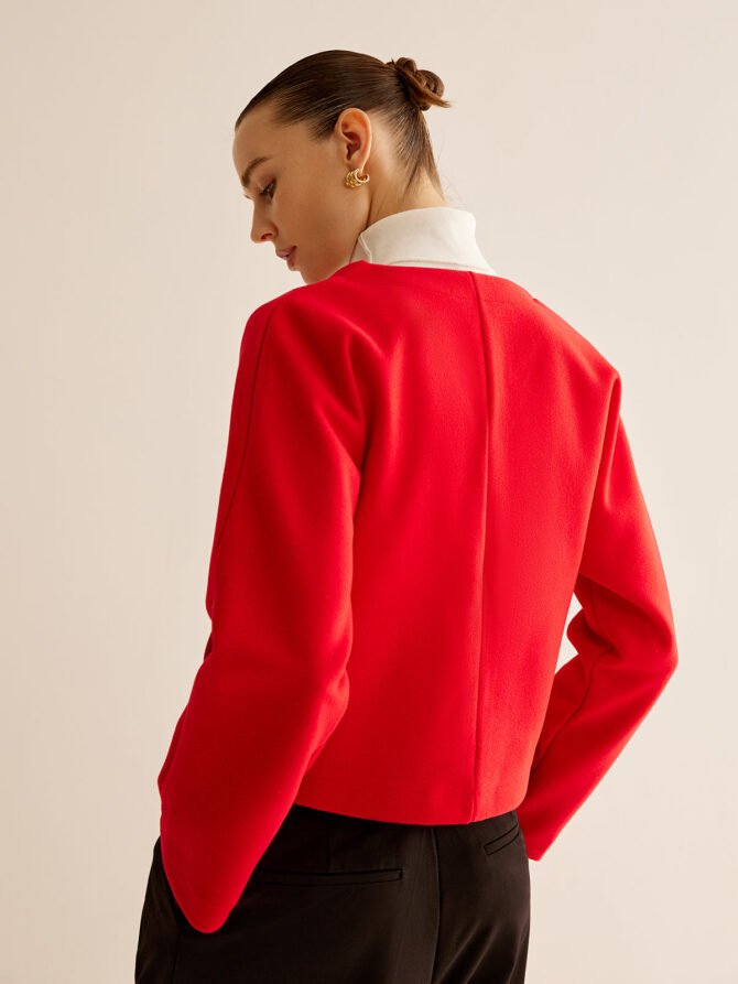 V-Neck Criss Cross Jacket - Image 6