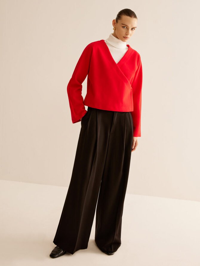 V-Neck Criss Cross Jacket - Image 2