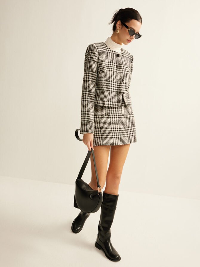 Wool-Blend Checked Blazer - Image 5