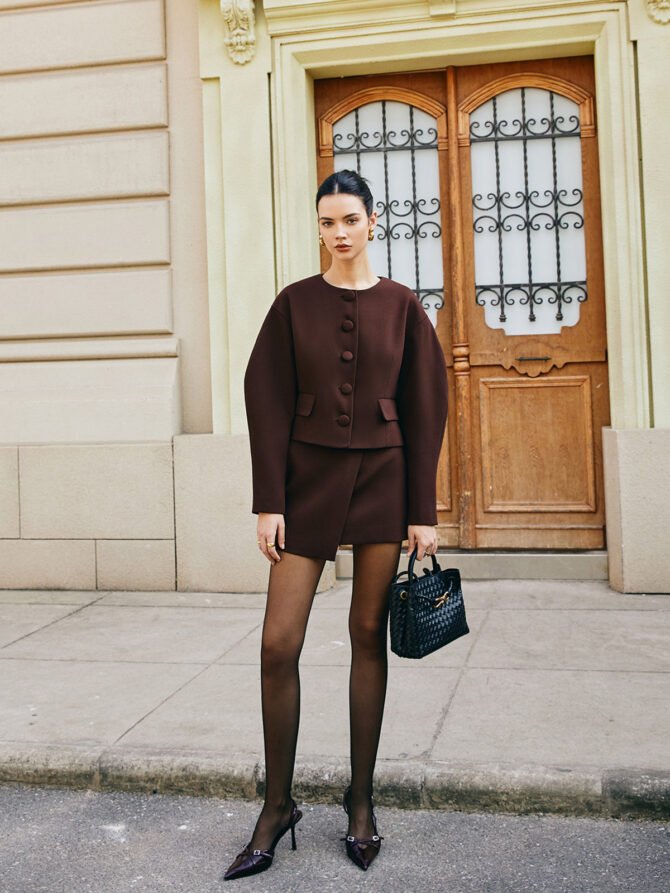 Retro Puff-Sleeve Short Jacket - Image 5