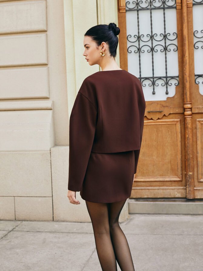 Retro Puff-Sleeve Short Jacket - Image 6