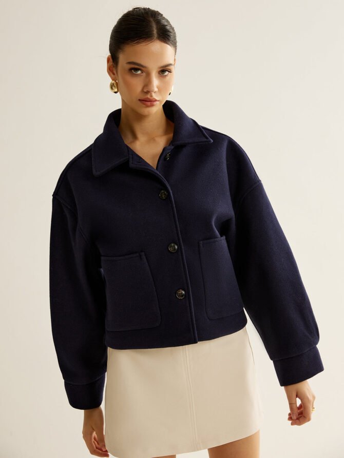 Casual Pockets Button Jacket - Image 4