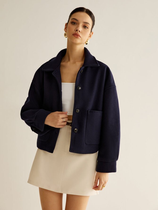 Casual Pockets Button Jacket - Image 2