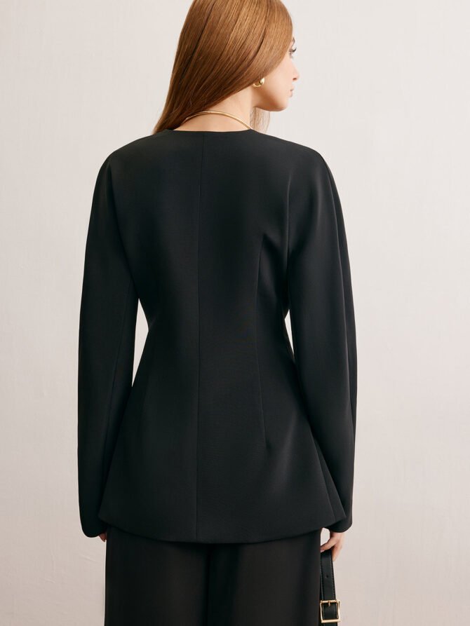 Utility Split Button Cinched Blazer - Image 6