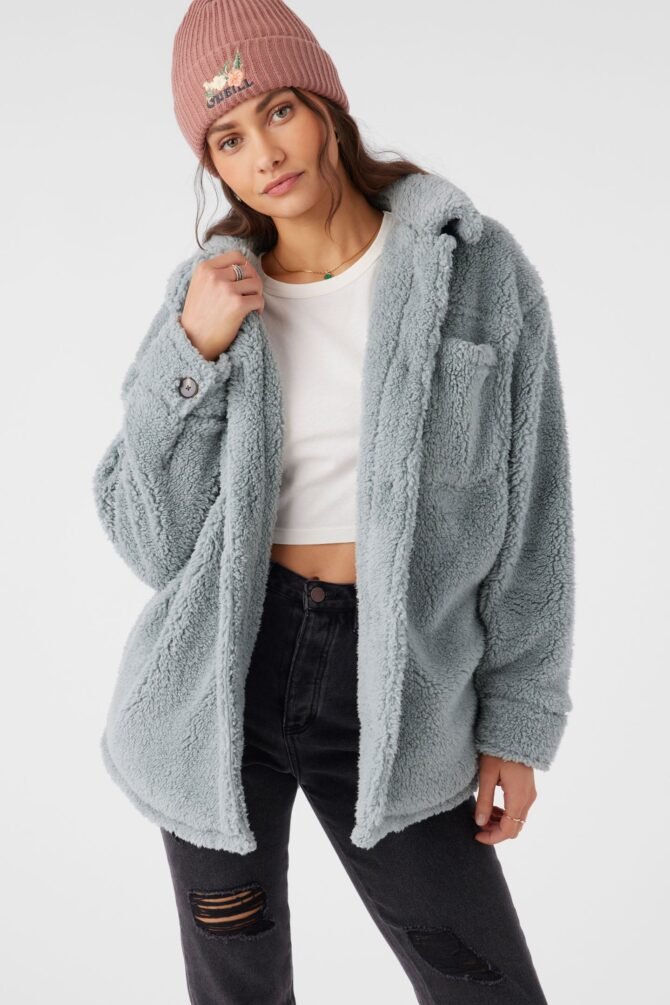 HIGH PILE OVERSIZED FLEECE JACKET - Image 5