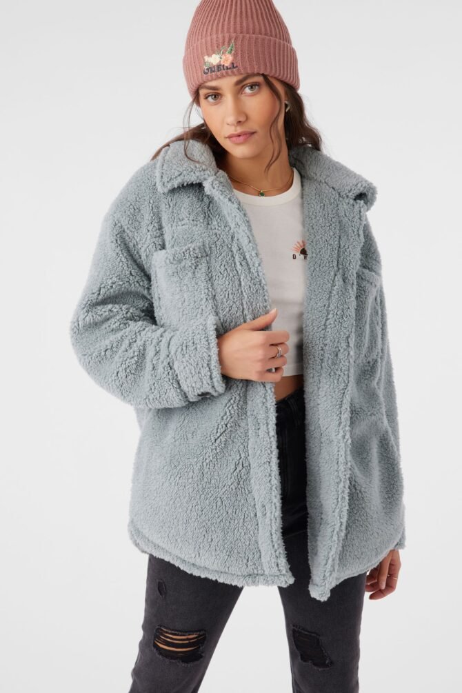 HIGH PILE OVERSIZED FLEECE JACKET