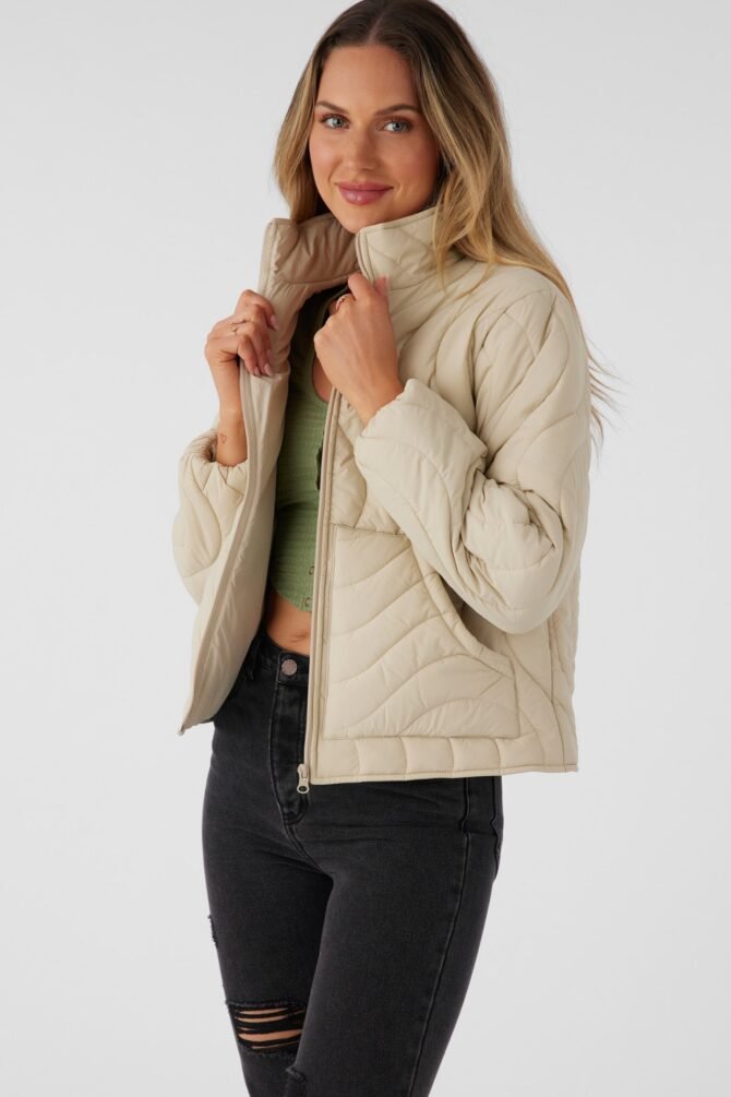 NYLON WAVE QUILTED ZIP JACKET - Image 8