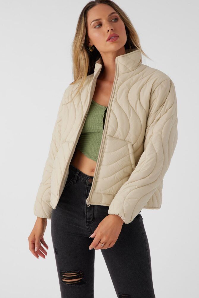 NYLON WAVE QUILTED ZIP JACKET - Image 6
