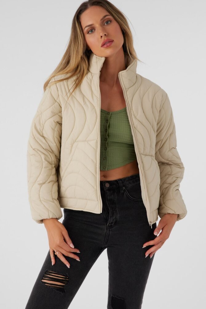 NYLON WAVE QUILTED ZIP JACKET - Image 2