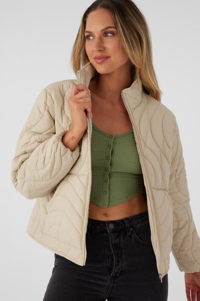 NYLON WAVE QUILTED ZIP JACKET - Image 7