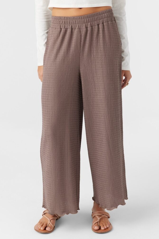 TEXTURED KNIT PULL-ON CROPPED PANTS - Image 4