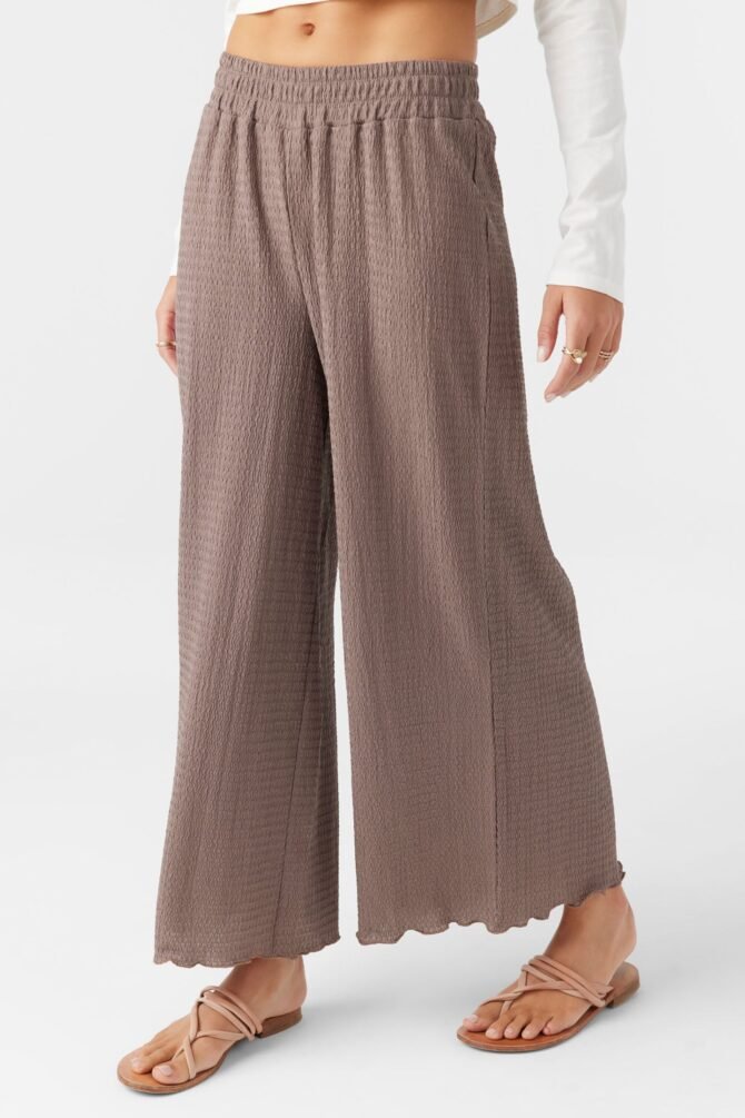 TEXTURED KNIT PULL-ON CROPPED PANTS - Image 5