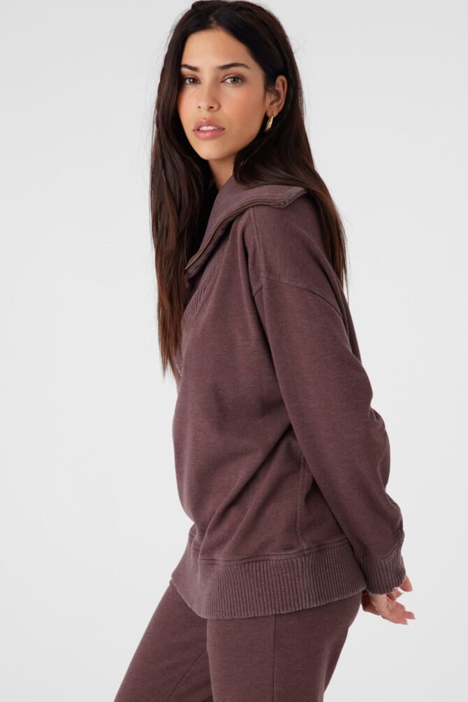 FRENCH TERRY HALF ZIP PULLOVER - Image 6